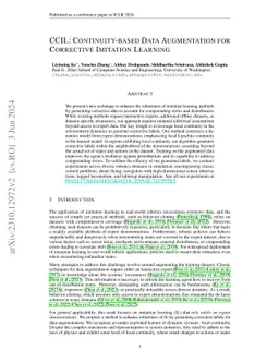 CCIL: Continuity-based Data Augmentation for Corrective Imitation
  Learning