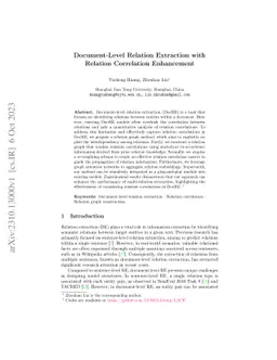 Document-Level Relation Extraction with Relation Correlation Enhancement