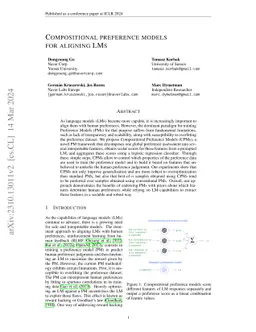 Compositional preference models for aligning LMs