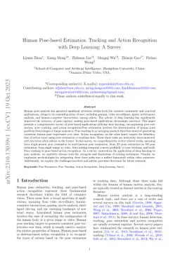 Human Pose-based Estimation, Tracking and Action Recognition with Deep
  Learning: A Survey