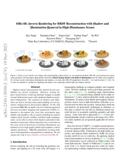 SIRe-IR: Inverse Rendering for BRDF Reconstruction with Shadow and
  Illumination Removal in High-Illuminance Scenes