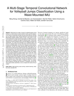 A Multi-Stage Temporal Convolutional Network for Volleyball Jumps
  Classification Using a Waist-Mounted IMU