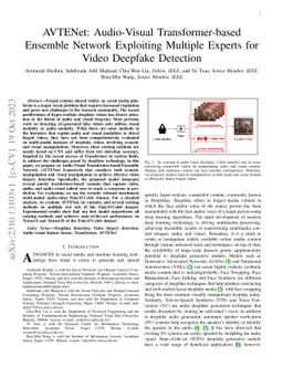 AVTENet: A Human-Cognition-Inspired Audio-Visual Transformer-Based Ensemble Network for Video Deepfake Detection