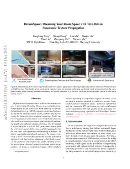 DreamSpace: Dreaming Your Room Space with Text-Driven Panoramic Texture
  Propagation