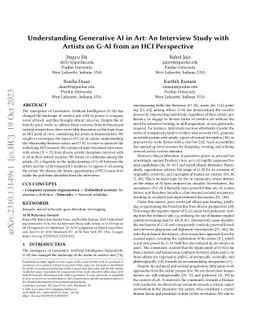 Understanding Generative AI in Art: An Interview Study with Artists on
  G-AI from an HCI Perspective