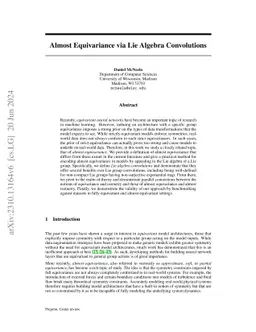 Almost Equivariance via Lie Algebra Convolutions