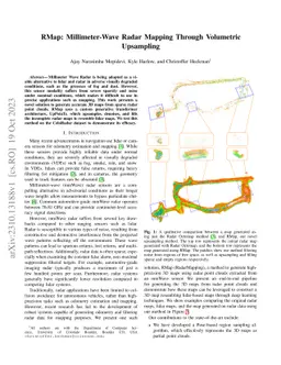 RMap: Millimeter-Wave Radar Mapping Through Volumetric Upsampling