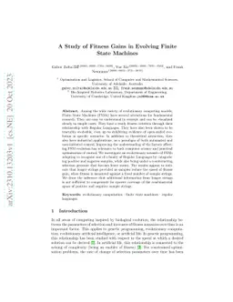 A Study of Fitness Gains in Evolving Finite State Machines