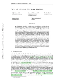 Scalable Neural Network Kernels