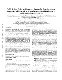 FLEE-GNN: A Federated Learning System for Edge-Enhanced Graph Neural
  Network in Analyzing Geospatial Resilience of Multicommodity Food Flows