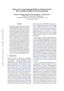 Open-source Large Language Models are Strong Zero-shot Query Likelihood
  Models for Document Ranking