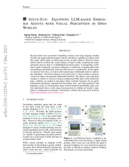 Steve-Eye: Equipping LLM-based Embodied Agents with Visual Perception in
  Open Worlds