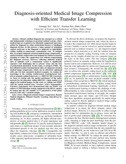 Diagnosis-oriented Medical Image Compression with Efficient Transfer
  Learning