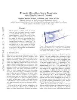 Dynamic Object Detection in Range data using Spatiotemporal Normals