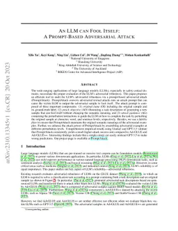 An LLM can Fool Itself: A Prompt-Based Adversarial Attack