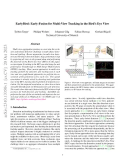 EarlyBird: Early-Fusion for Multi-View Tracking in the Bird's Eye View