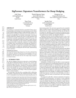 SigFormer: Signature Transformers for Deep Hedging