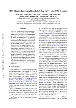 APP: Adaptive Prototypical Pseudo-Labeling for Few-shot OOD Detection