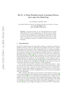 RL-X: A Deep Reinforcement Learning Library (not only) for RoboCup