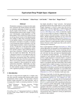 Equivariant Deep Weight Space Alignment