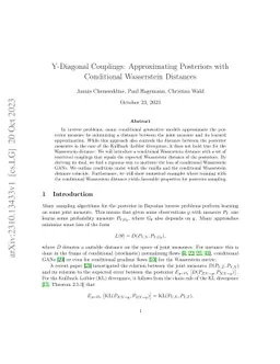 Y-Diagonal Couplings: Approximating Posteriors with Conditional
  Wasserstein Distances