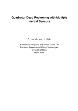 Quadrotor Dead Reckoning with Multiple Inertial Sensors