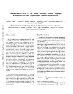 Technical Report for ICCV 2023 Visual Continual Learning Challenge:
  Continuous Test-time Adaptation for Semantic Segmentation
