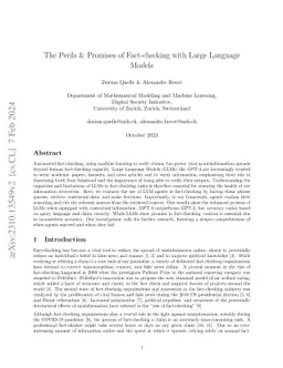 The Perils & Promises of Fact-checking with Large Language Models