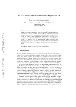 ROSS: Radar Off-road Semantic Segmentation