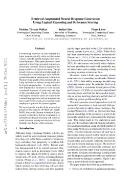 Retrieval-Augmented Neural Response Generation Using Logical Reasoning
  and Relevance Scoring