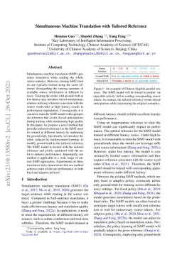 Simultaneous Machine Translation with Tailored Reference