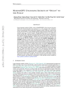 MarineGPT: Unlocking Secrets of Ocean to the Public