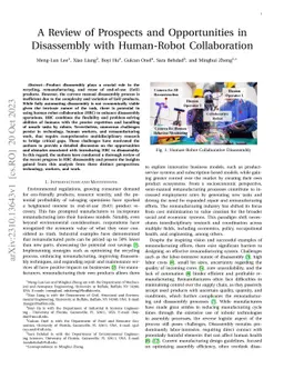 A Review of Prospects and Opportunities in Disassembly with Human-Robot
  Collaboration