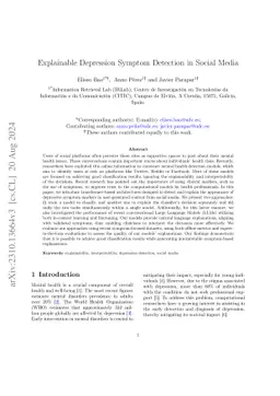 Explainable Depression Symptom Detection in Social Media