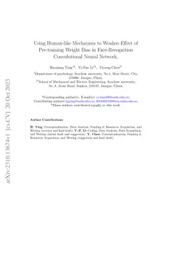 Using Human-like Mechanism to Weaken Effect of Pre-training Weight Bias
  in Face-Recognition Convolutional Neural Network