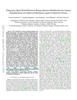 Enhancing Open-World Bacterial Raman Spectra Identification by Feature
  Regularization for Improved Resilience against Unknown Classes