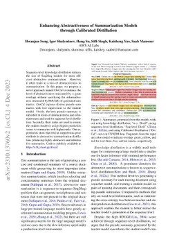 Enhancing Abstractiveness of Summarization Models through Calibrated
  Distillation