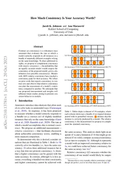 How Much Consistency Is Your Accuracy Worth?