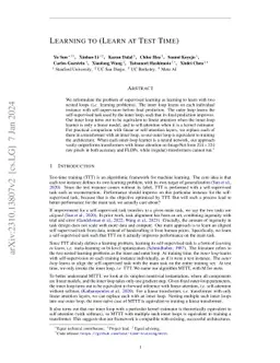 Learning to (Learn at Test Time)