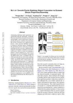 RECAP: Towards Precise Radiology Report Generation via Dynamic Disease
  Progression Reasoning