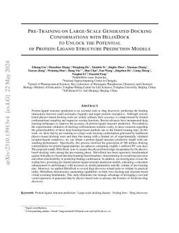Pre-Training on Large-Scale Generated Docking Conformations with
  HelixDock to Unlock the Potential of Protein-ligand Structure Prediction
  Models