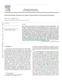 Adversarial Image Generation by Spatial Transformation in Perceptual
  Colorspaces