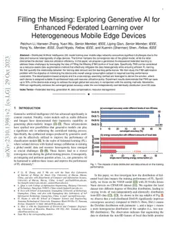 Filling the Missing: Exploring Generative AI for Enhanced Federated
  Learning over Heterogeneous Mobile Edge Devices