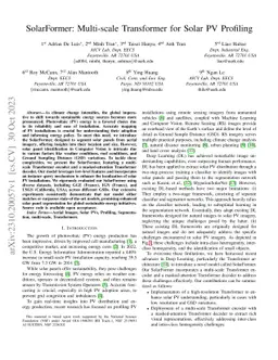 SolarFormer: Multi-scale Transformer for Solar PV Profiling