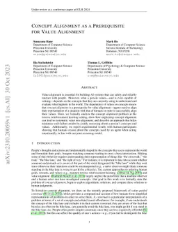 Concept Alignment as a Prerequisite for Value Alignment