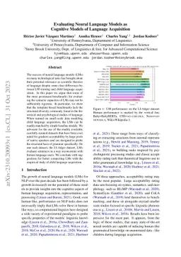 Evaluating Neural Language Models as Cognitive Models of Language
  Acquisition