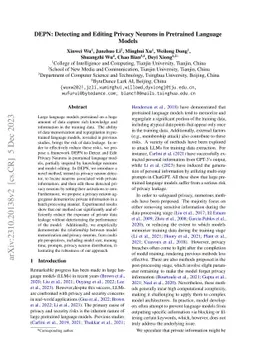 DEPN: Detecting and Editing Privacy Neurons in Pretrained Language
  Models