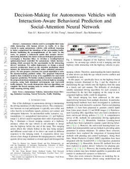 Decision-Making for Autonomous Vehicles with Interaction-Aware
  Behavioral Prediction and Social-Attention Neural Network
