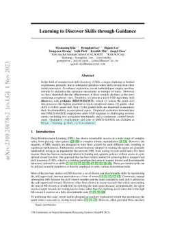 Learning to Discover Skills through Guidance