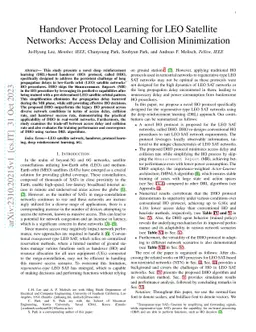 Handover Protocol Learning for LEO Satellite Networks: Access Delay and
  Collision Minimization
